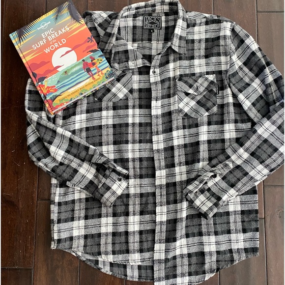 Jack’s Surf Shop plaid Flannel Shirt XL - Picture 1 of 5